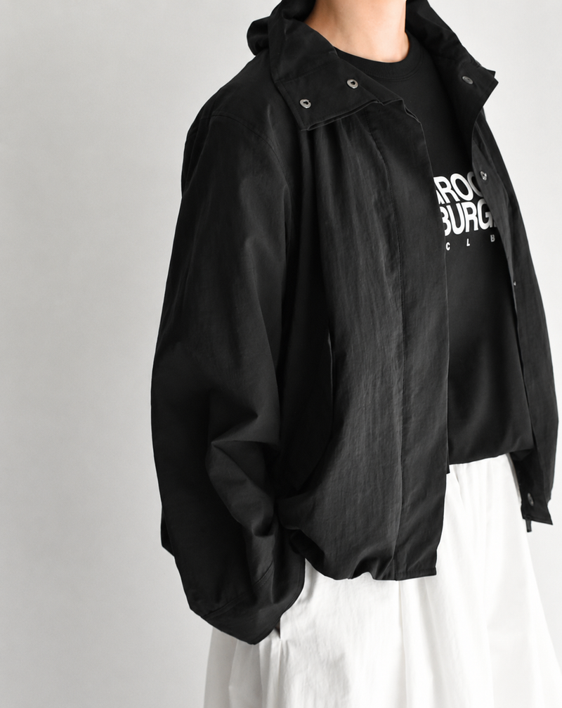 Funnel Neck Jacket in Black