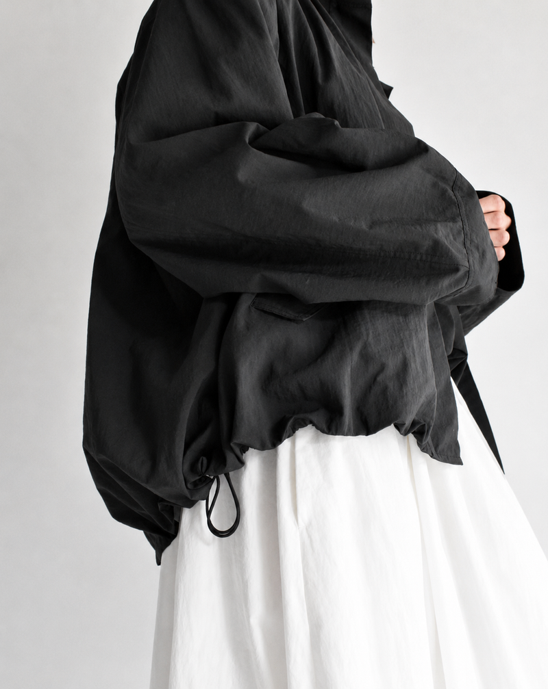 Funnel Neck Jacket in Black