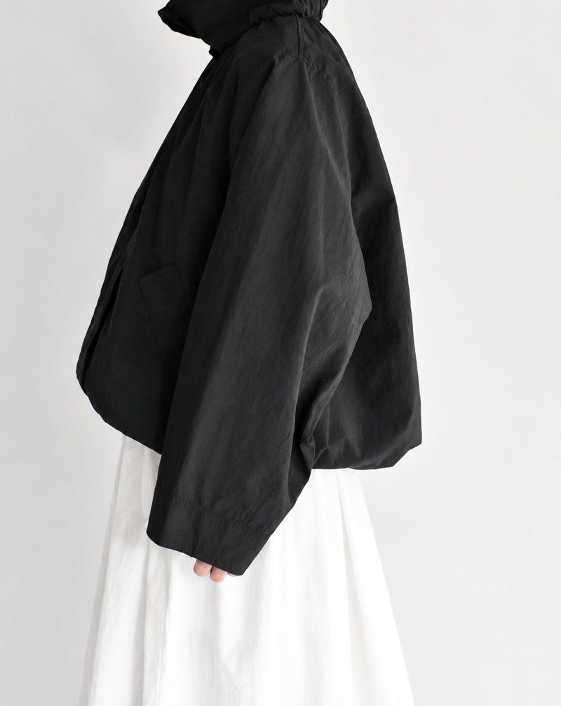 Funnel Neck Jacket in Black