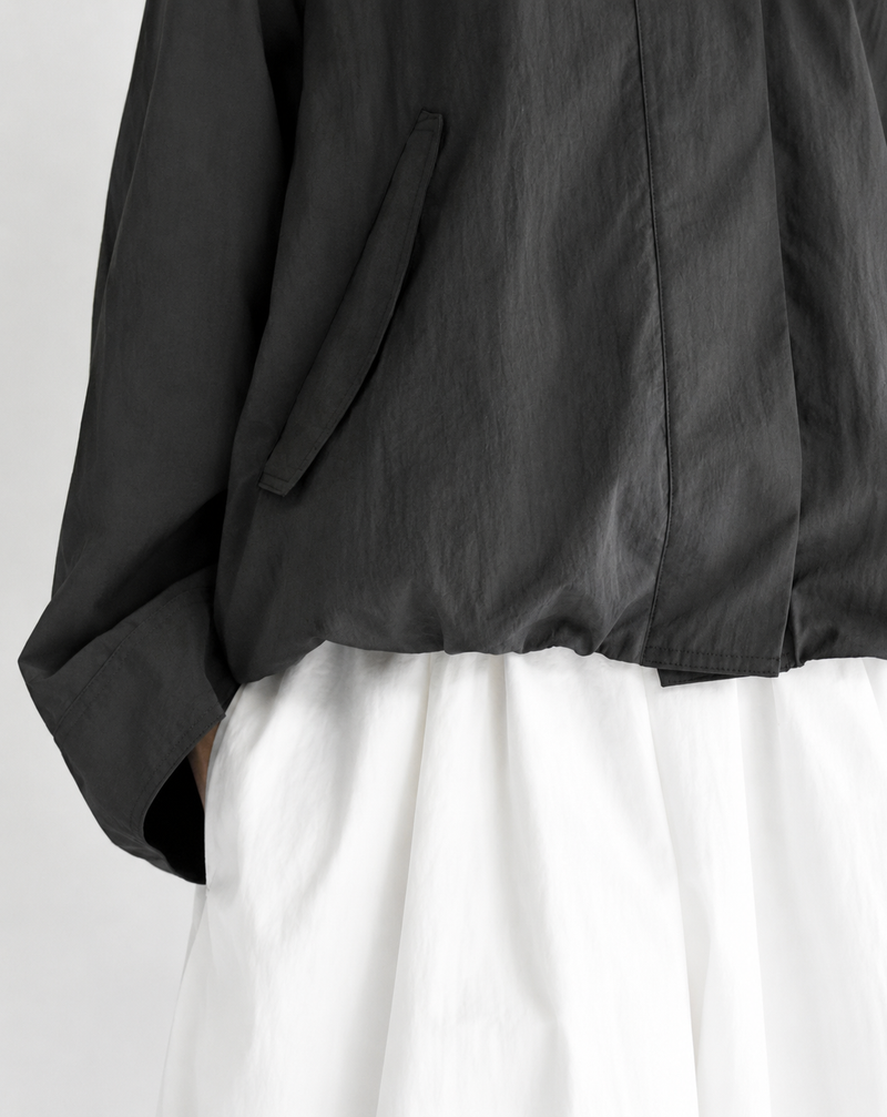Funnel Neck Jacket in Black