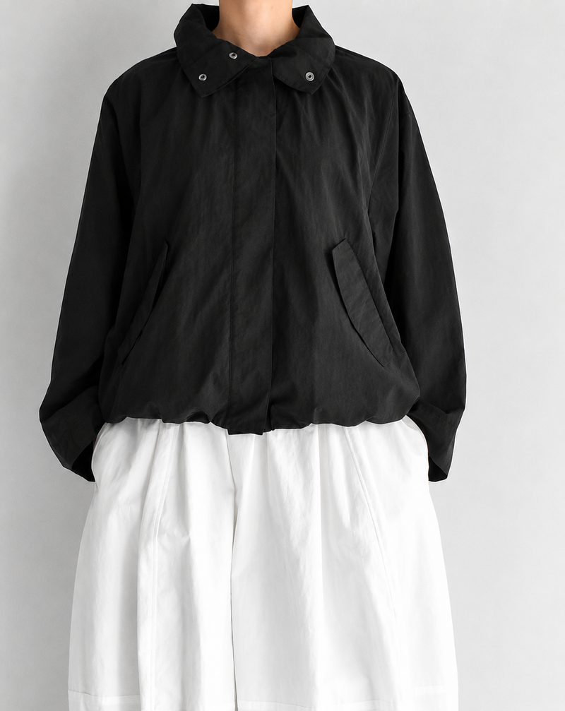 Funnel Neck Jacket in Black