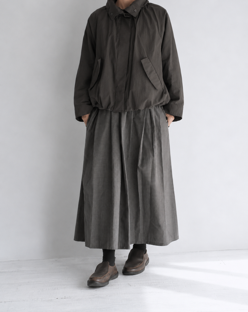 Funnel Neck Jacket in Brown