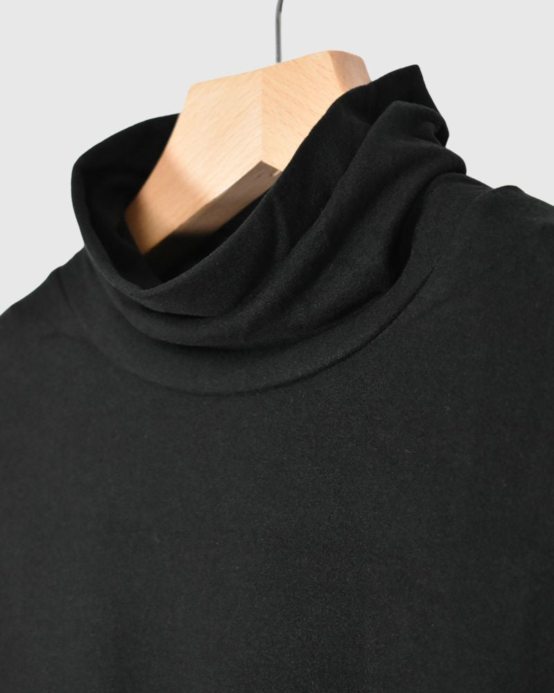 MIP Bear Jersey High Neck Pullover in Black