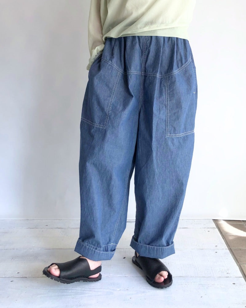 6.3oz Denim Dungaree Full Pants in Blue