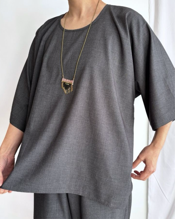 Tetoron Pullover in Gray