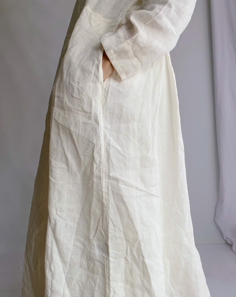 Linen tuck dress
