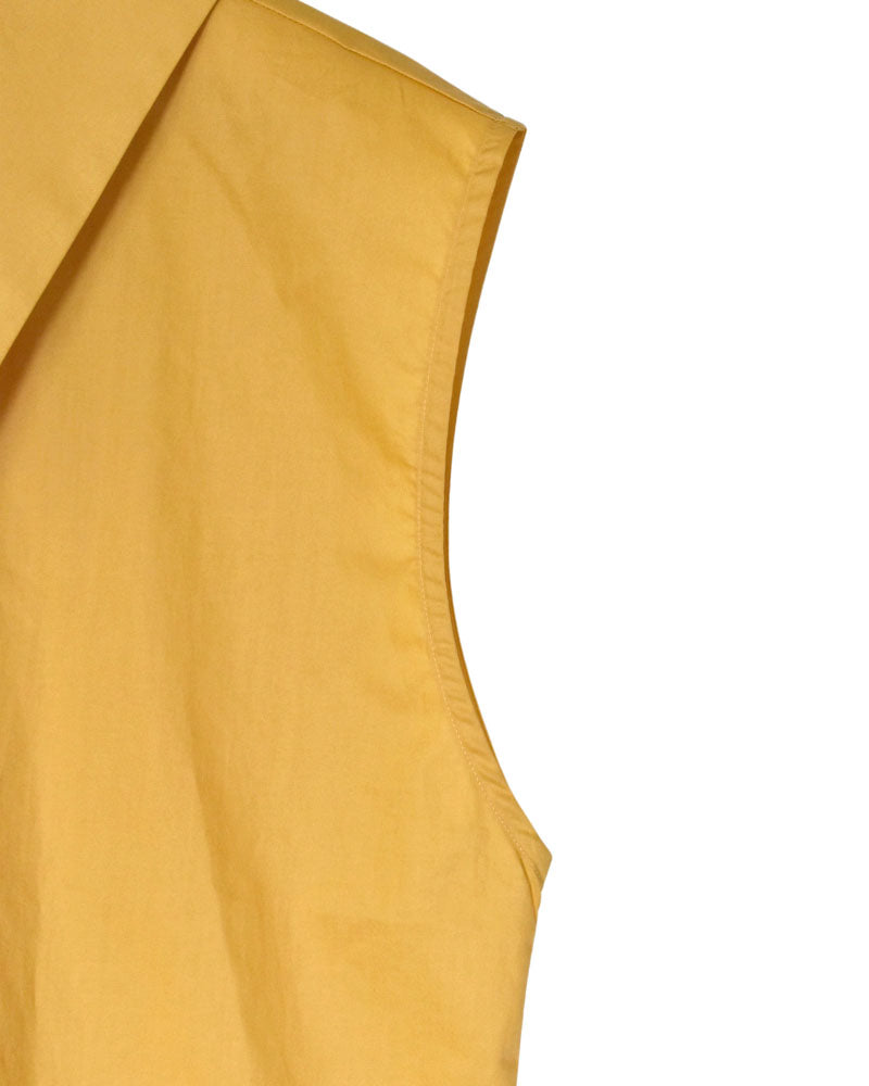LALA-POPLIN Sleeveless Blouse in Yellow
