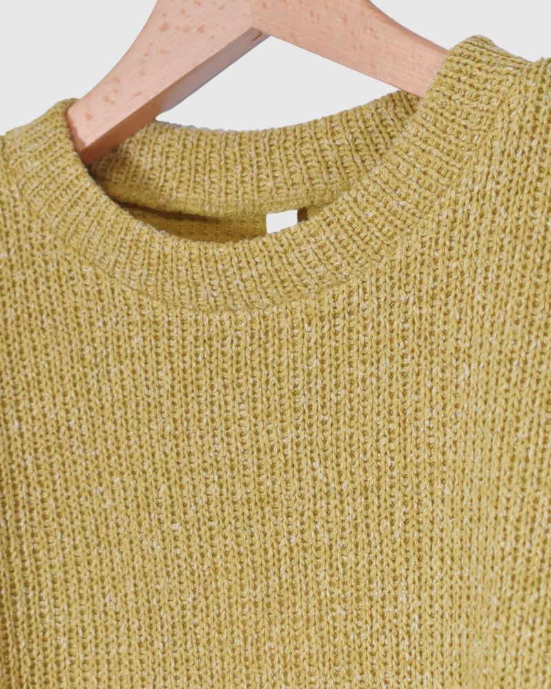 KNIT COMBI TOPS 'ORIAN' in Yellow