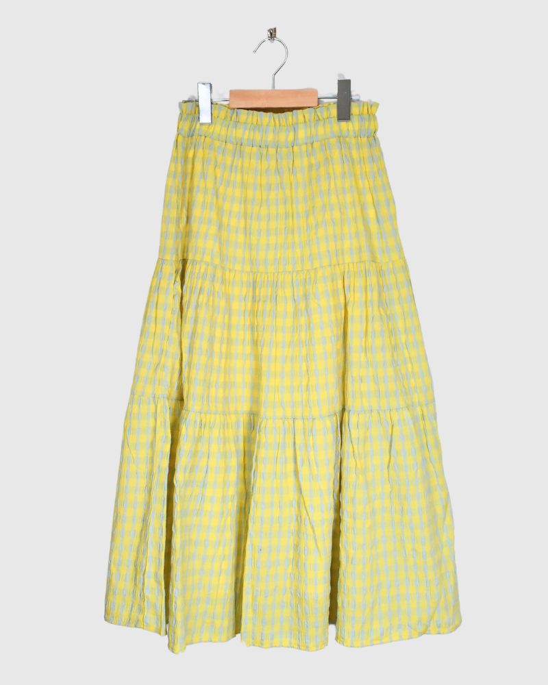 TIERED DESIGN SKIRT 'JEBI'  In Yellow