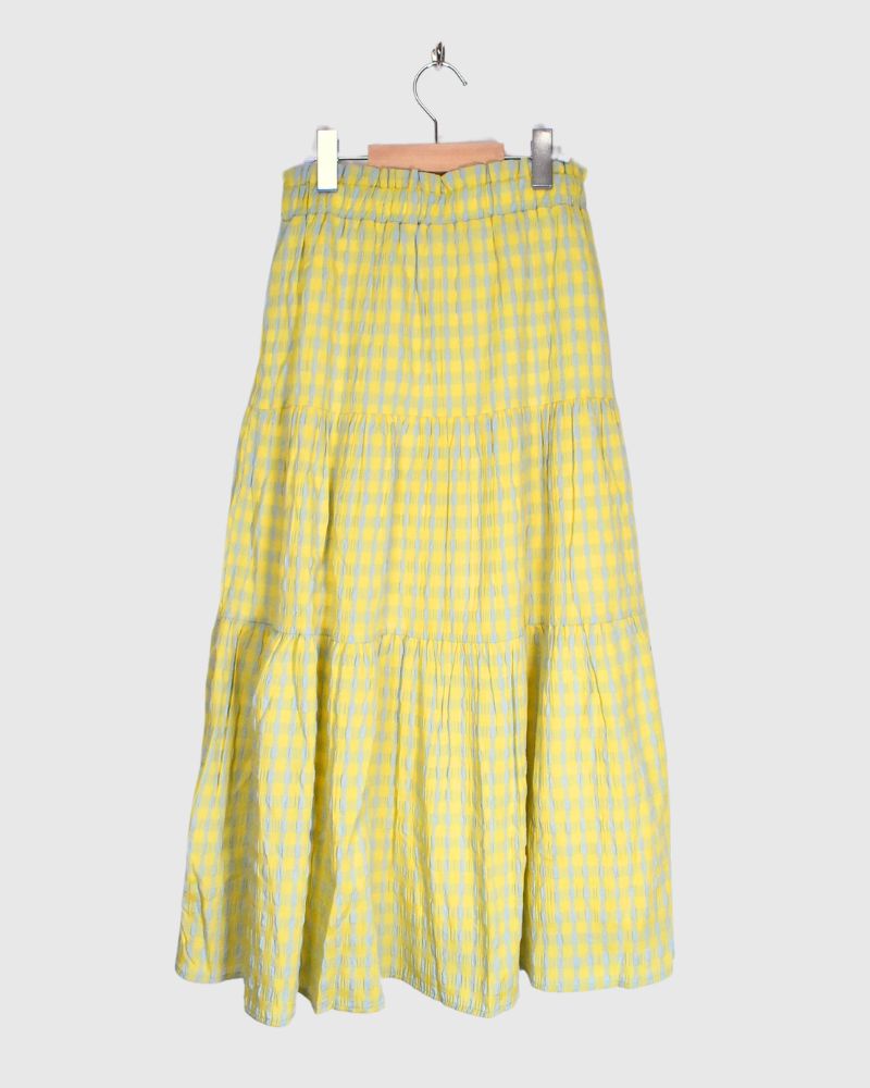 TIERED DESIGN SKIRT 'JEBI'  In Yellow