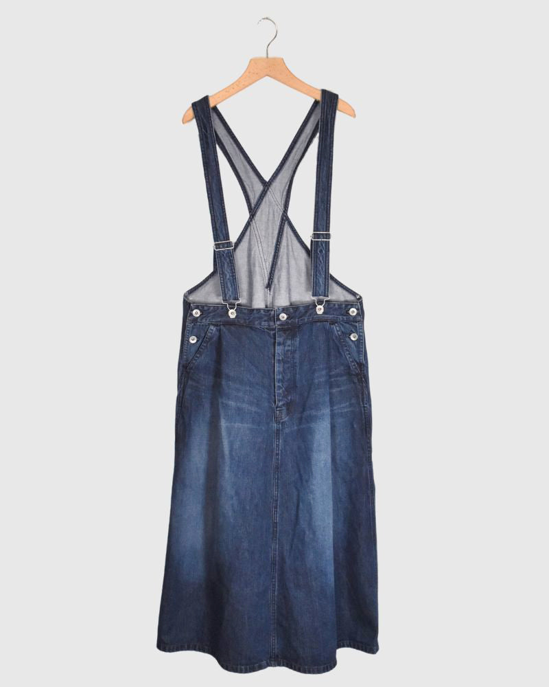 DENIM JUMPER SKIRT in BleachDark