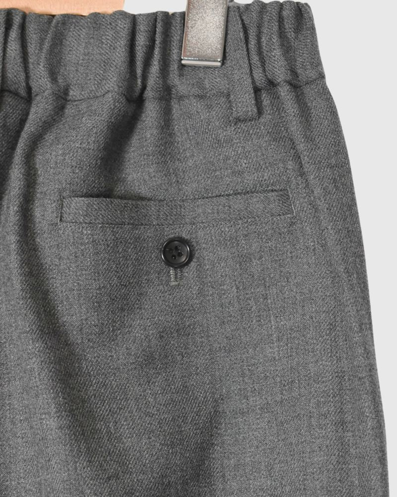 ROBIN-WO Center Pleated Tapered Pants in Gray