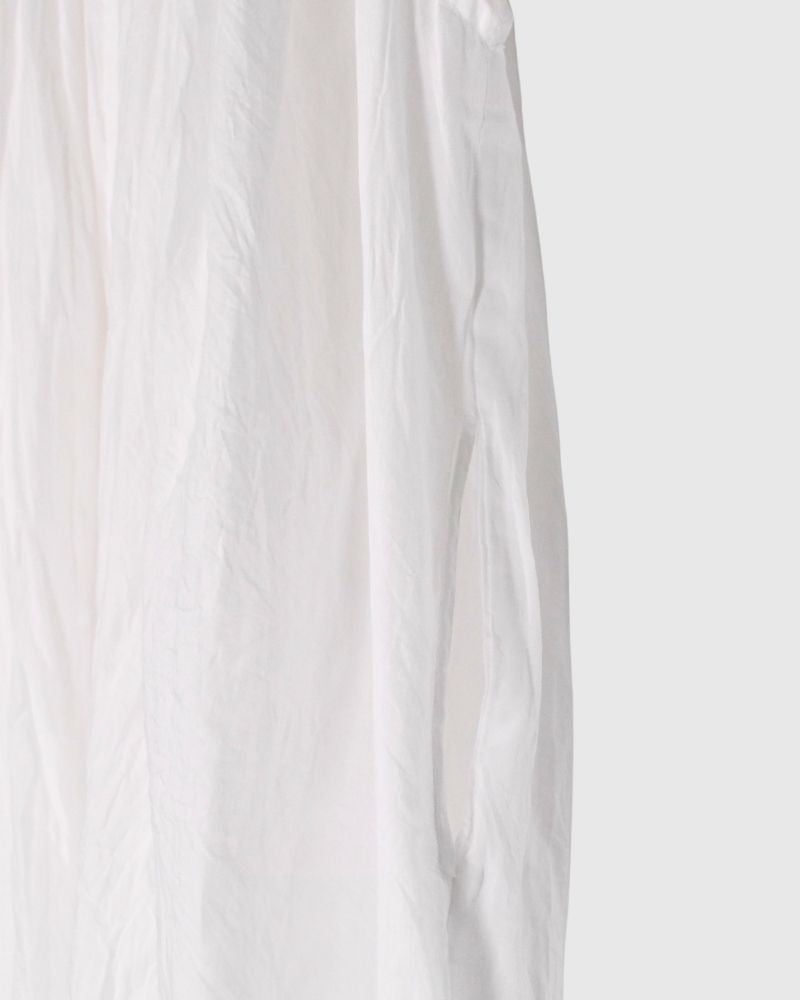 Sleeveless gathered blouse *Short in White