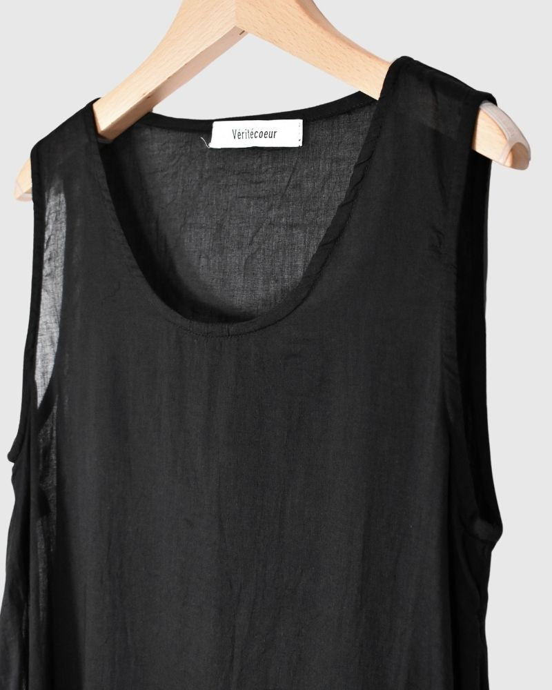 Frill Inner Tunic in Black