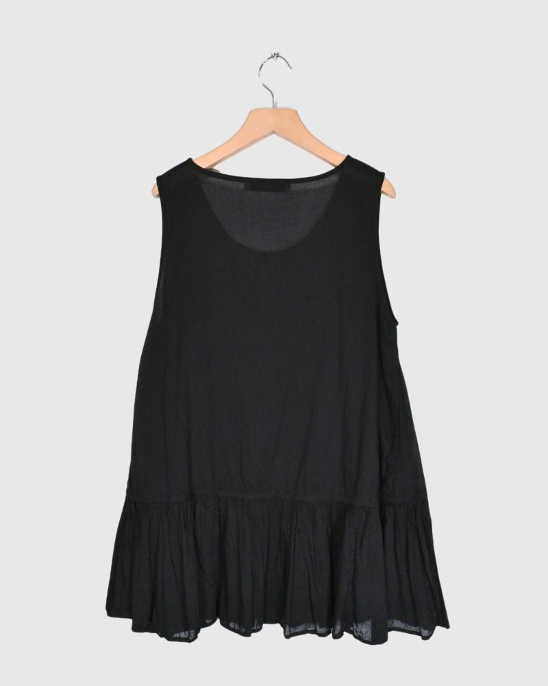 Frill Inner Tunic in Black