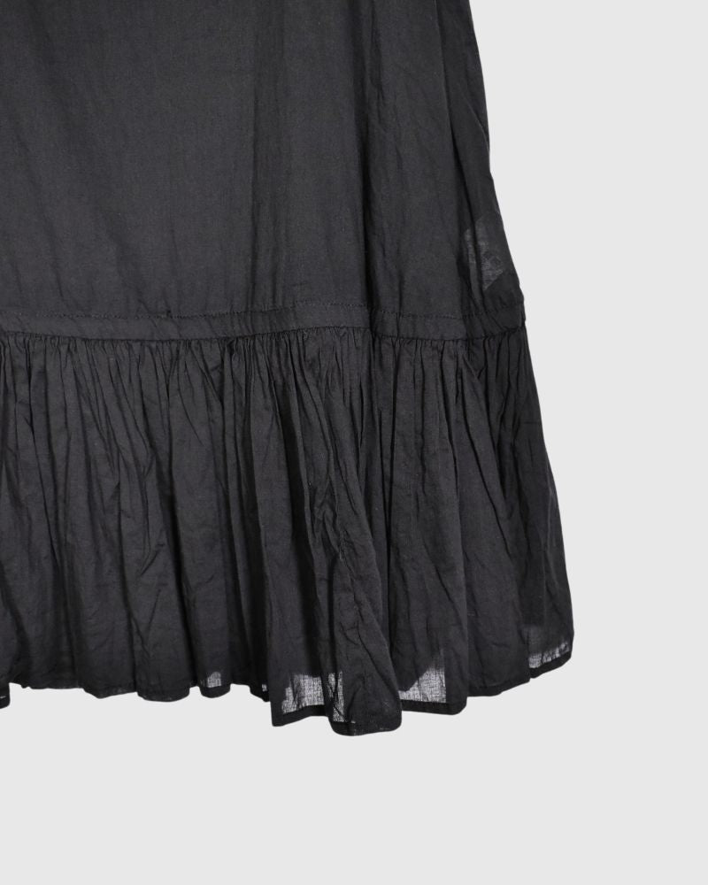 Frill Inner Tunic in Black