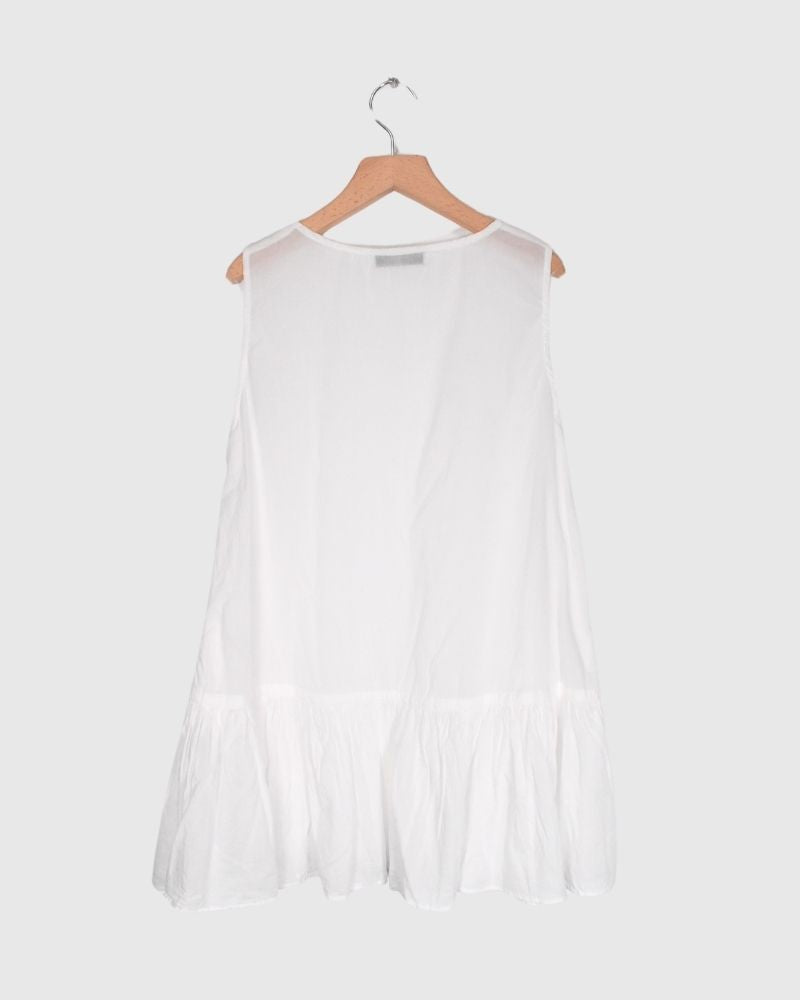 Frill Inner Tunic in White