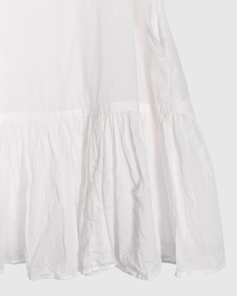 Frill Inner Tunic in White