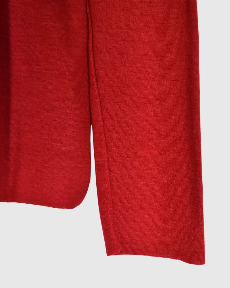 Crew neck slim fit (wool) in Red