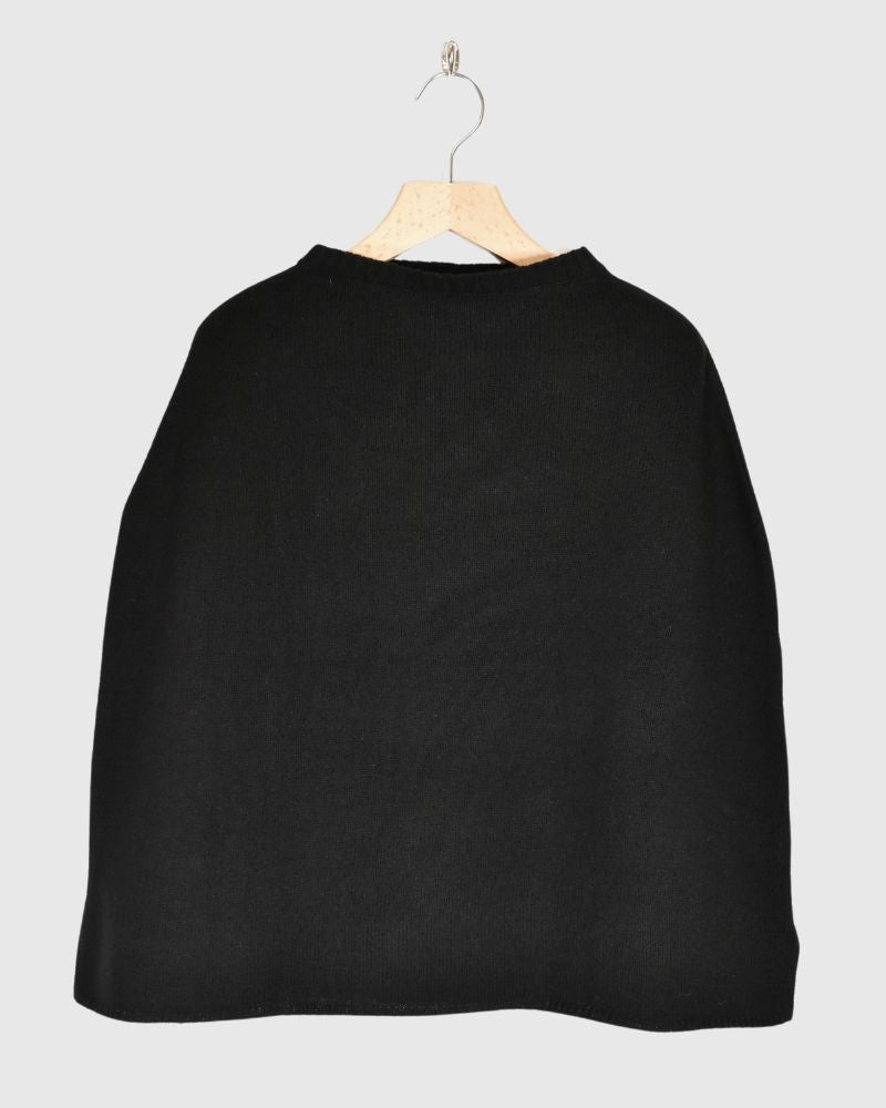 Shepherd Knit Cape in Black