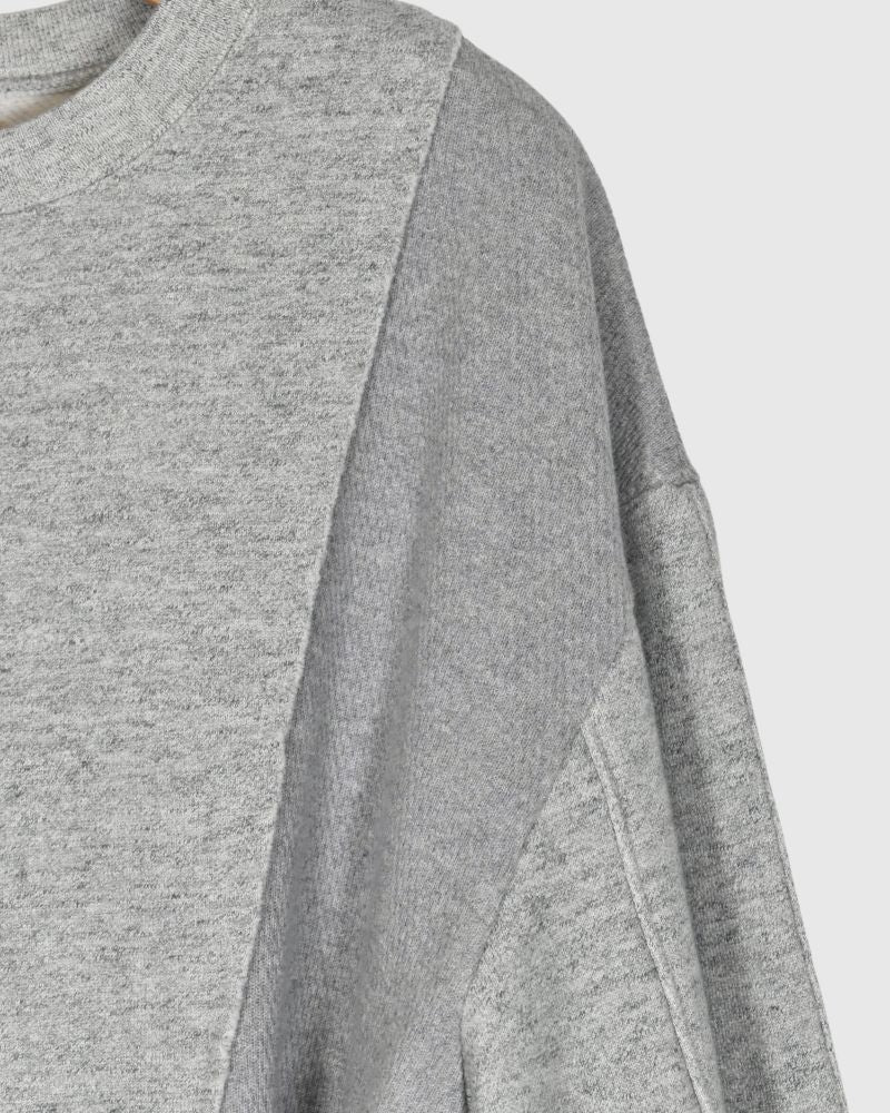 Assymetry Frill Sweat Shirt in Gray