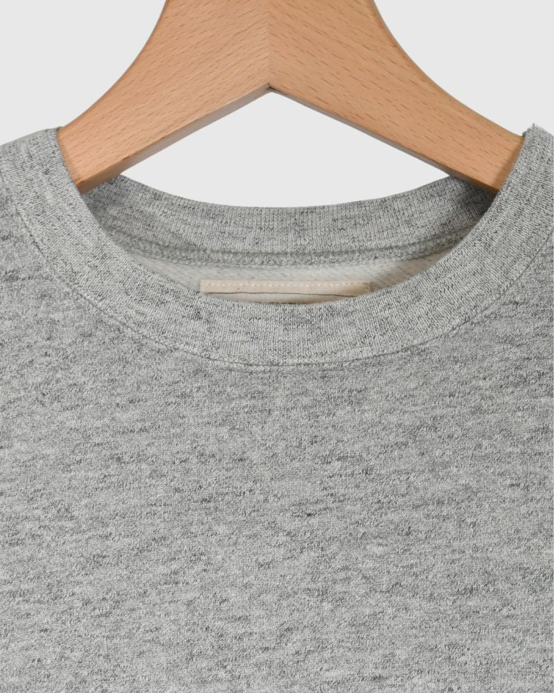 Assymetry Frill Sweat Shirt in Gray