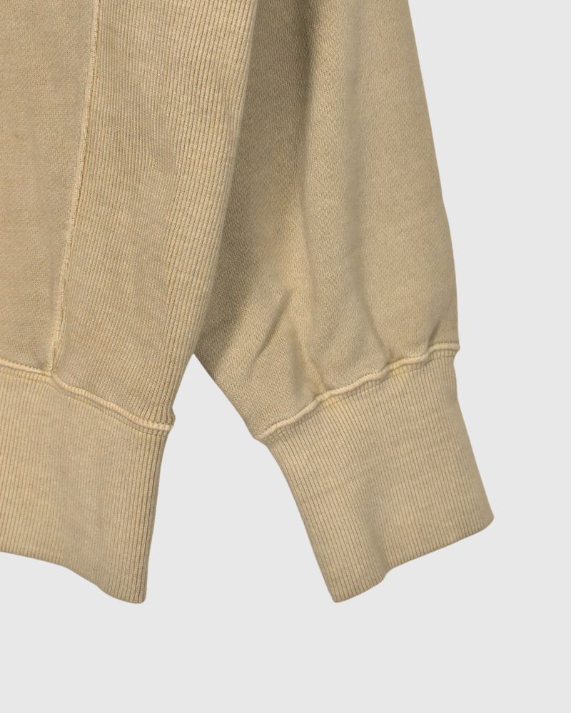 FRENCH TERRY PIGMENT PULLOVER in Beige