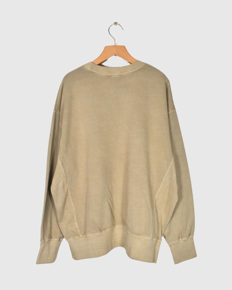 FRENCH TERRY PIGMENT PULLOVER in Beige