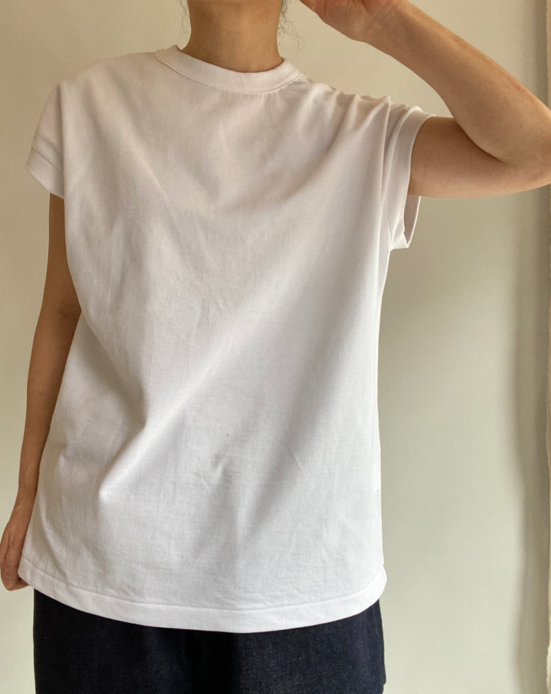 Twisted Cotton Sheeting Drop Shoulder Tee