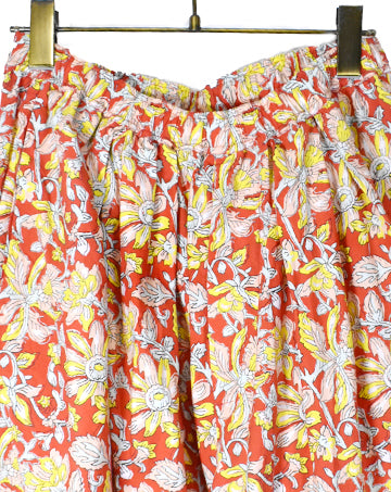 Cotton floral print pants