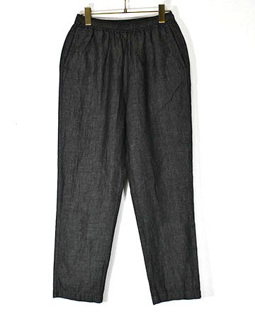 WASHED COTTON/LINEN EASY TAPERED PANTS