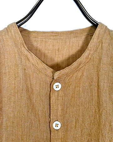Henley neck shirt (LINEN)