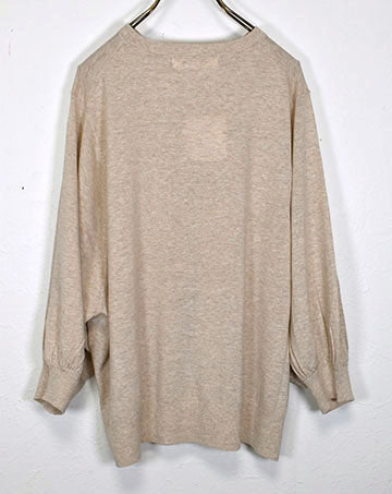 High-twisted cotton knit pullover