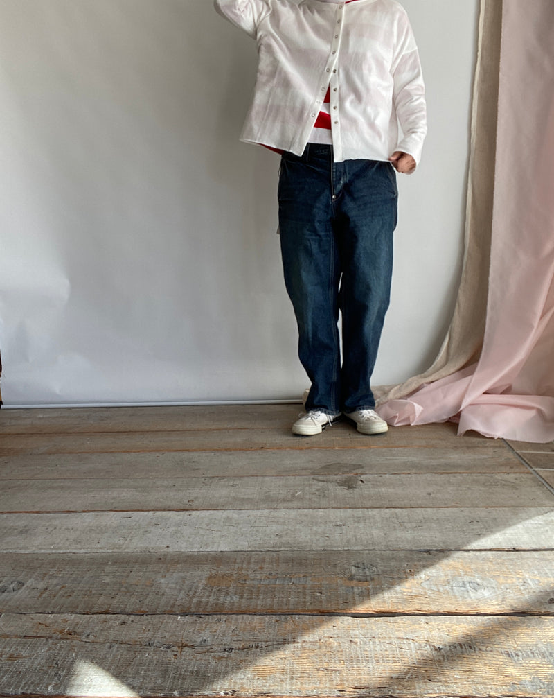 Beaded PKT Straight Denim